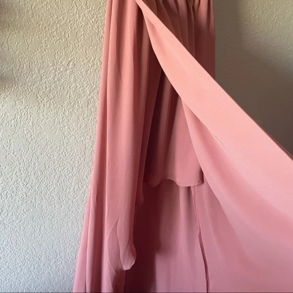 NWOT SMYMM Dark Pink Kendall Sleeveless Maxi Dress - Rustic Mauve Crisp